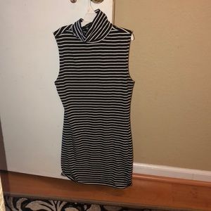 turtleneck striped bodycon dress Size S